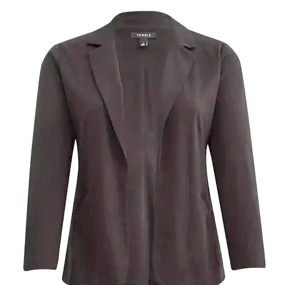 NWT TORRID Women's Longline Open Front Black Blazer - Picture 9 of 16